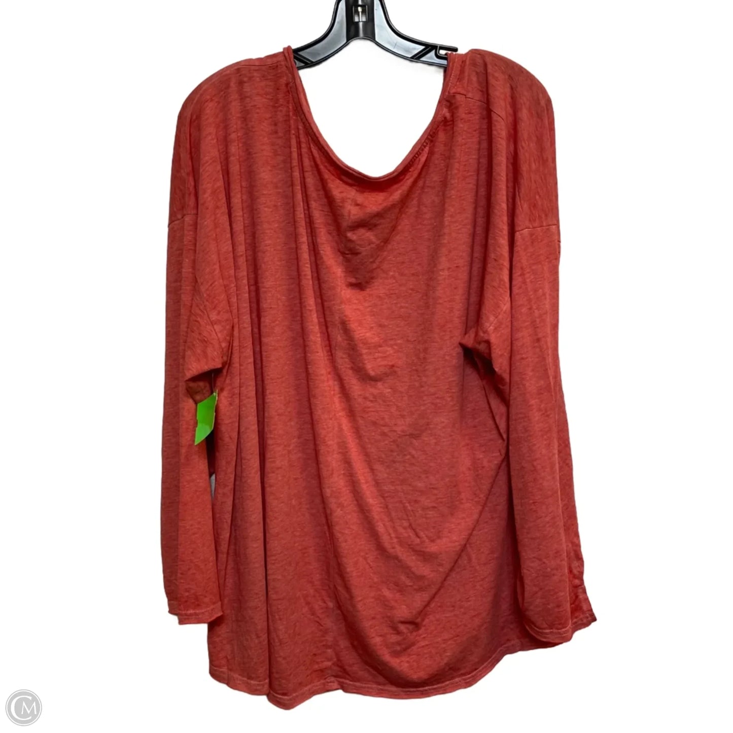 Top Long Sleeve Basic By Cato In Red, Size: 4x