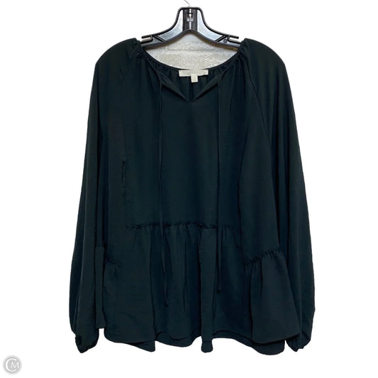Top Long Sleeve By Adyson Parker In Black, Size: 1x