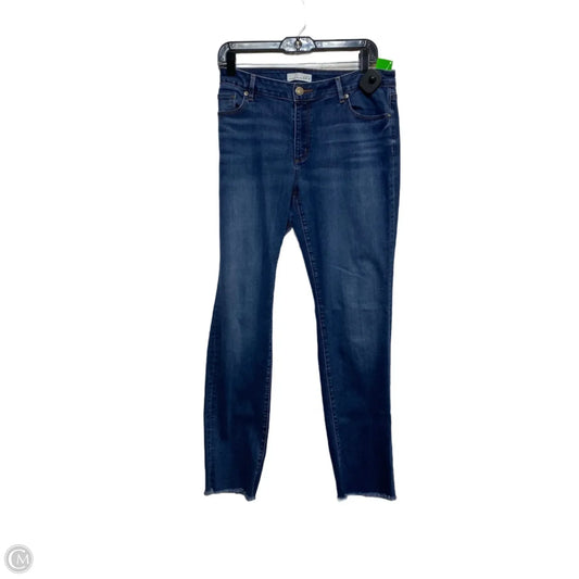 Jeans Straight By Loft In Blue Denim, Size: 12