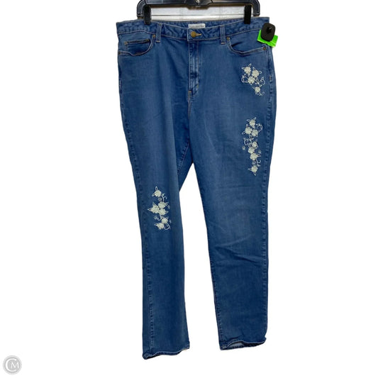 Jeans Skinny By Coldwater Creek In Blue Denim, Size: 16