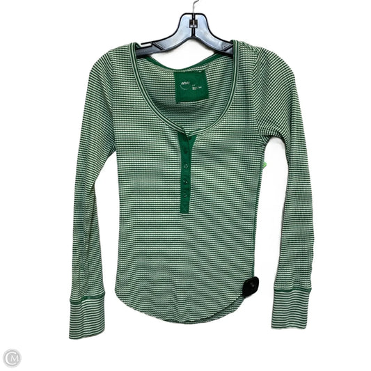 Top Long Sleeve By Aerie In Green, Size: S