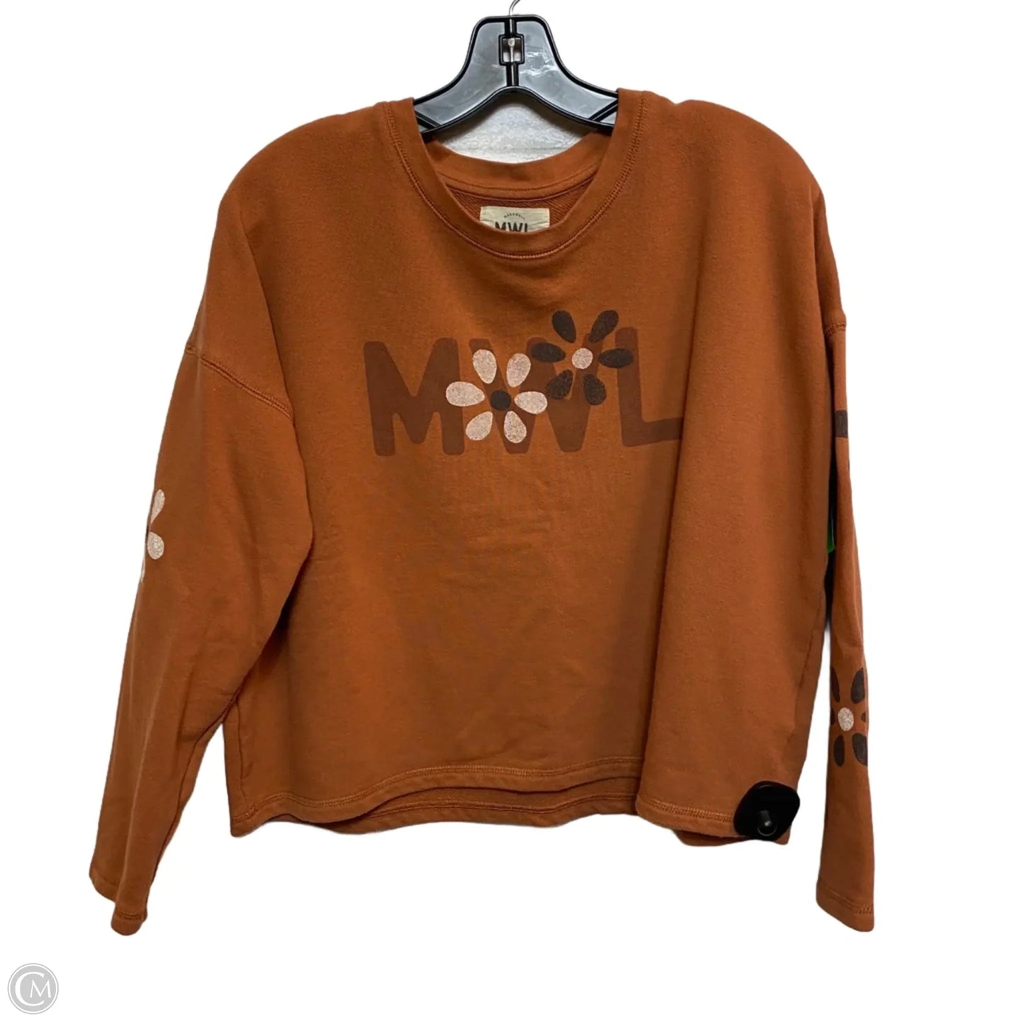 Top Long Sleeve By Madewell In Orange, Size: M