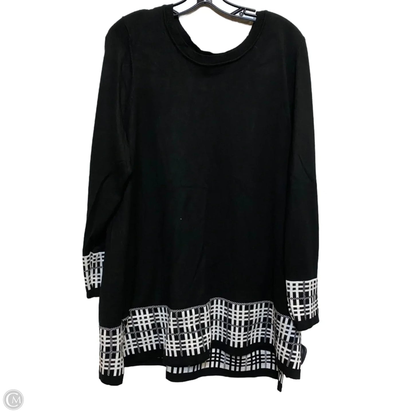 Top Long Sleeve By Kim Rogers In Black, Size: 2x