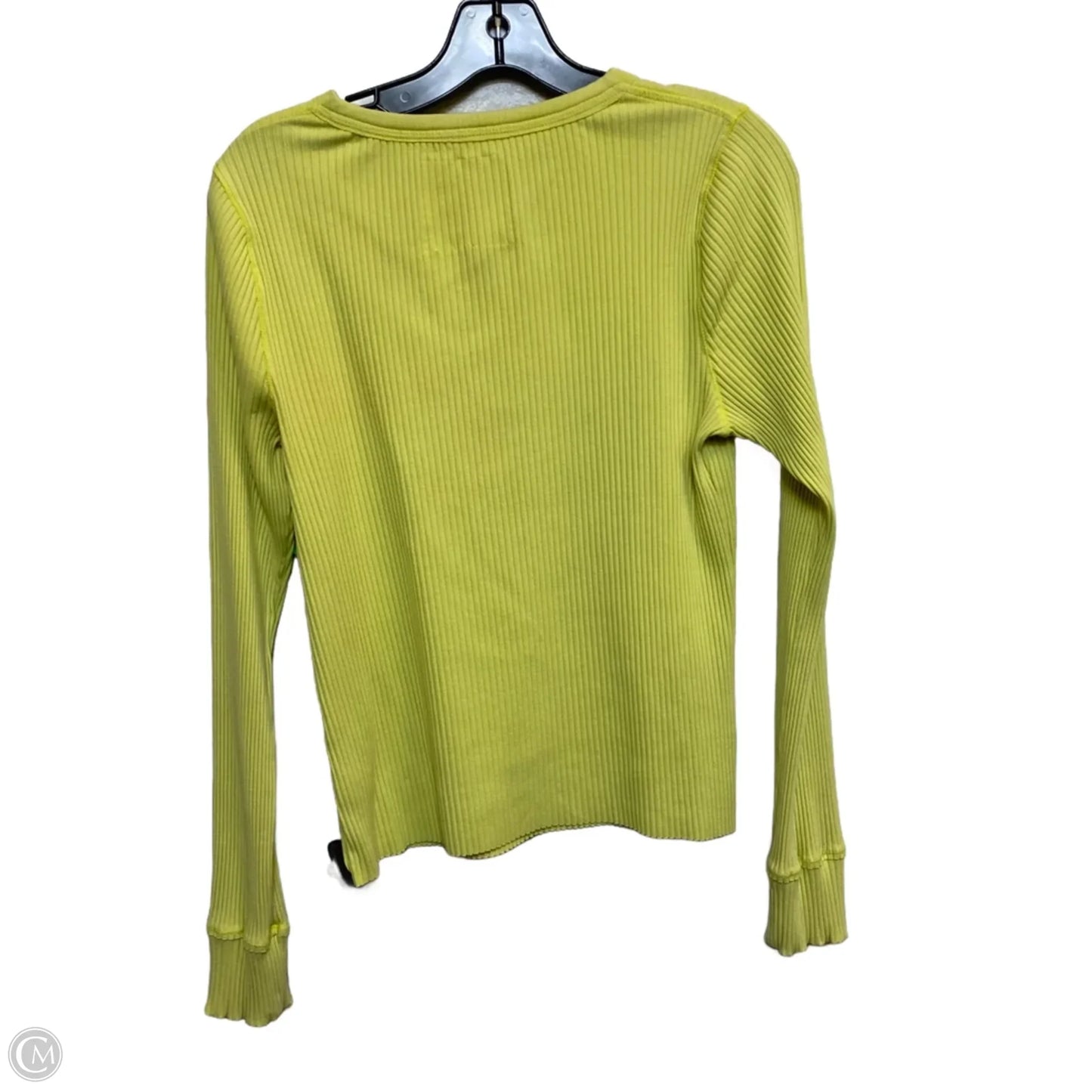 Top Long Sleeve Basic By Aerie In Yellow, Size: L