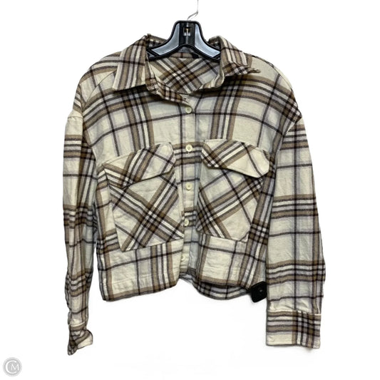 Top Long Sleeve By Zara In Tan, Size: Xs