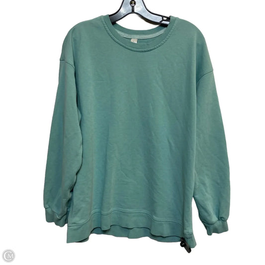 Athletic Top Long Sleeve Crewneck By Lululemon In Green, Size: M