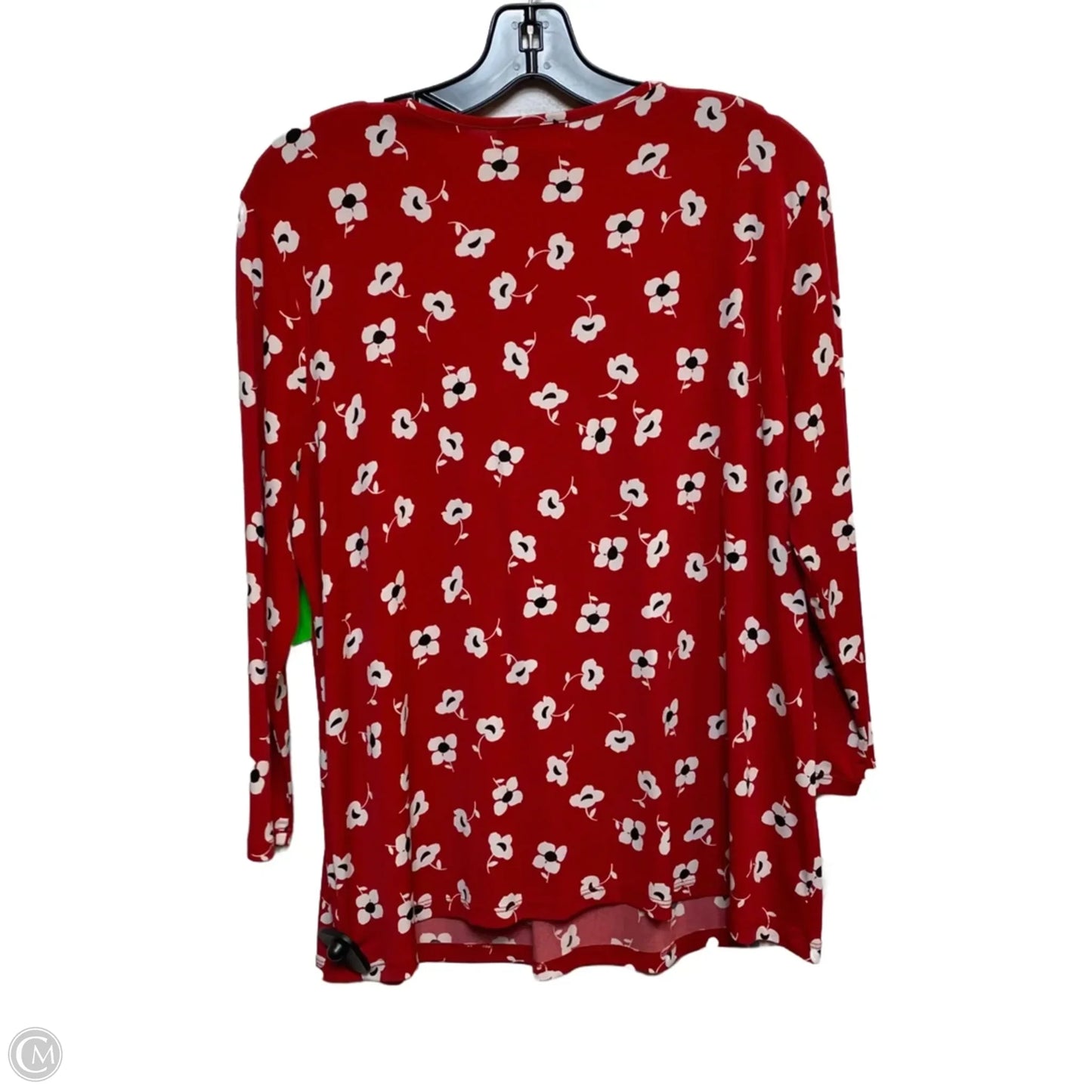 Top Long Sleeve By Liz Claiborne In Red, Size: Xlp