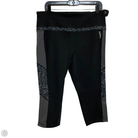 Athletic Leggings Capris By Reebok In Black, Size: Xl
