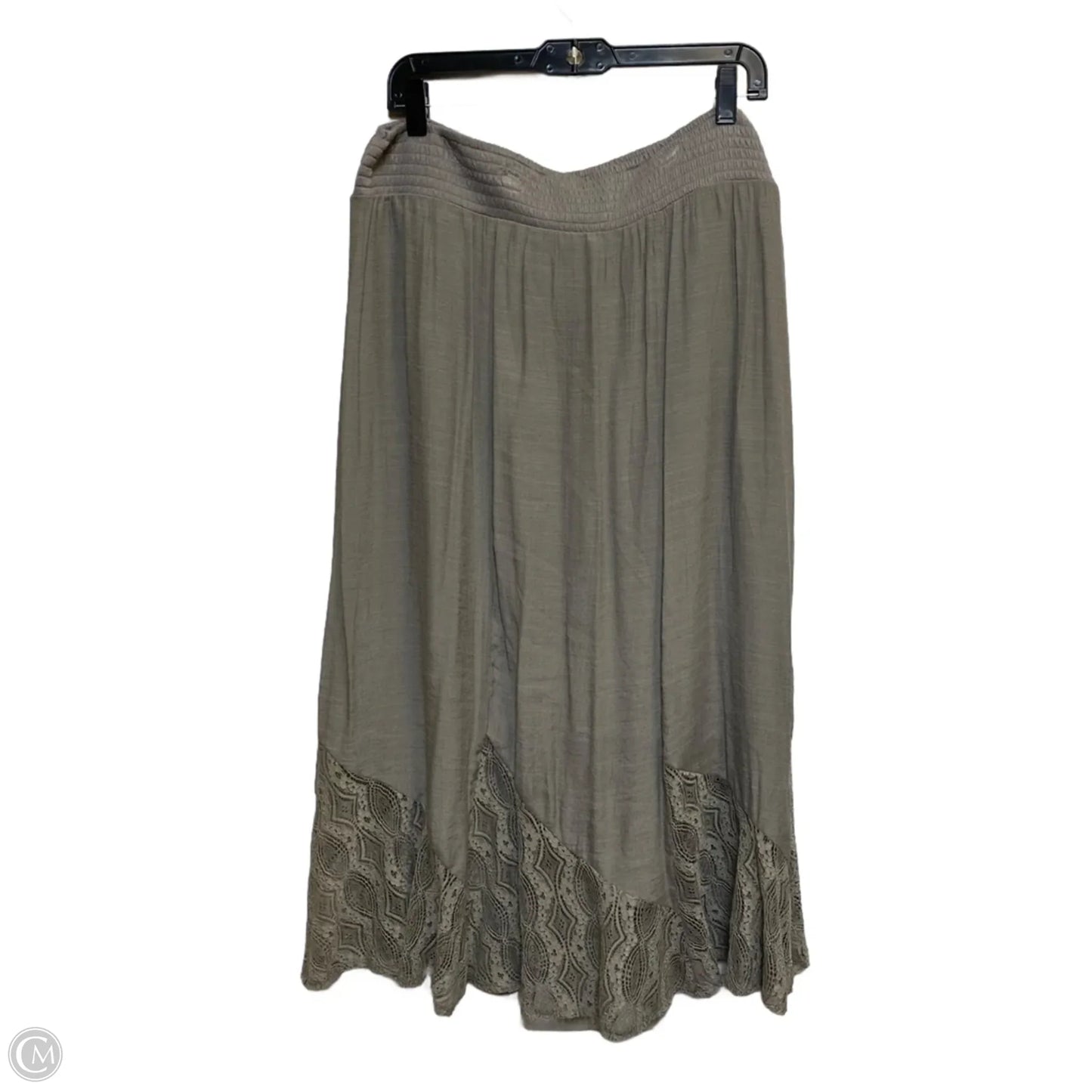 Skirt Midi By Apt 9 In Taupe, Size: Xl