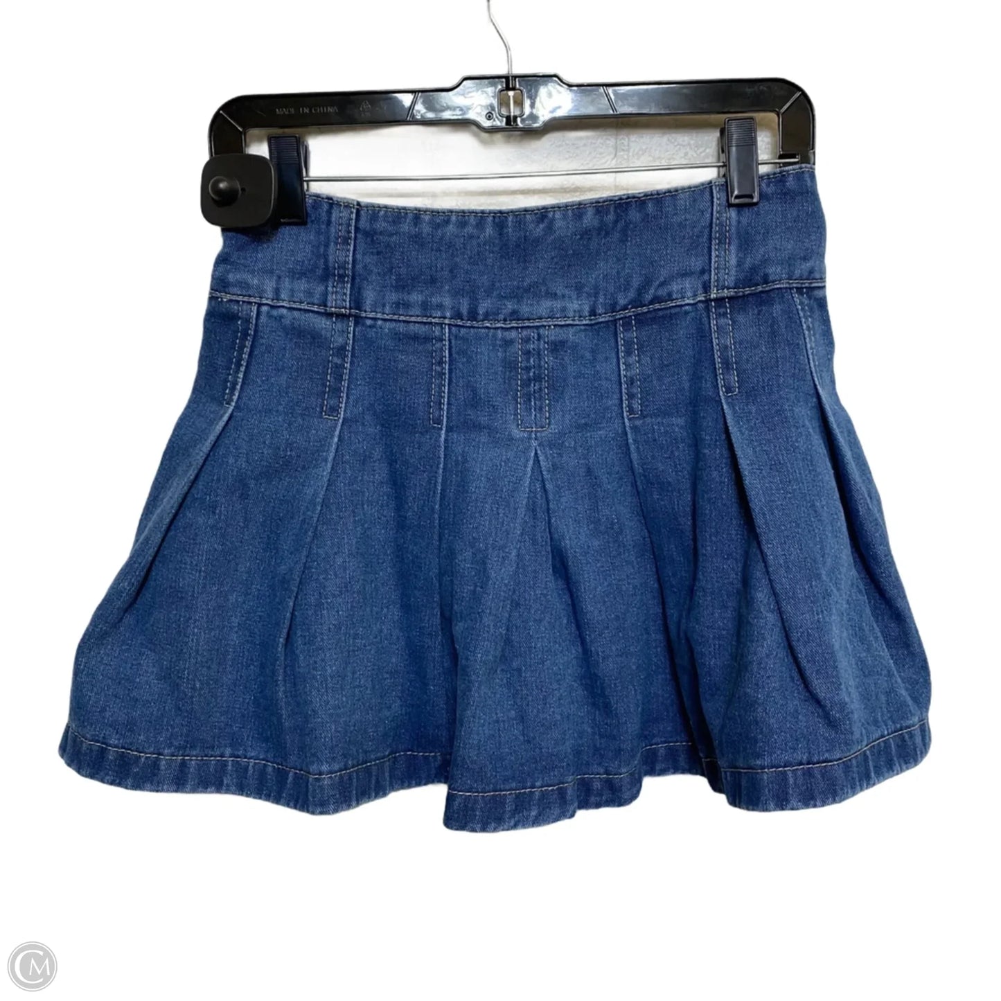 Skirt Mini & Short By Shein In Blue Denim, Size: S