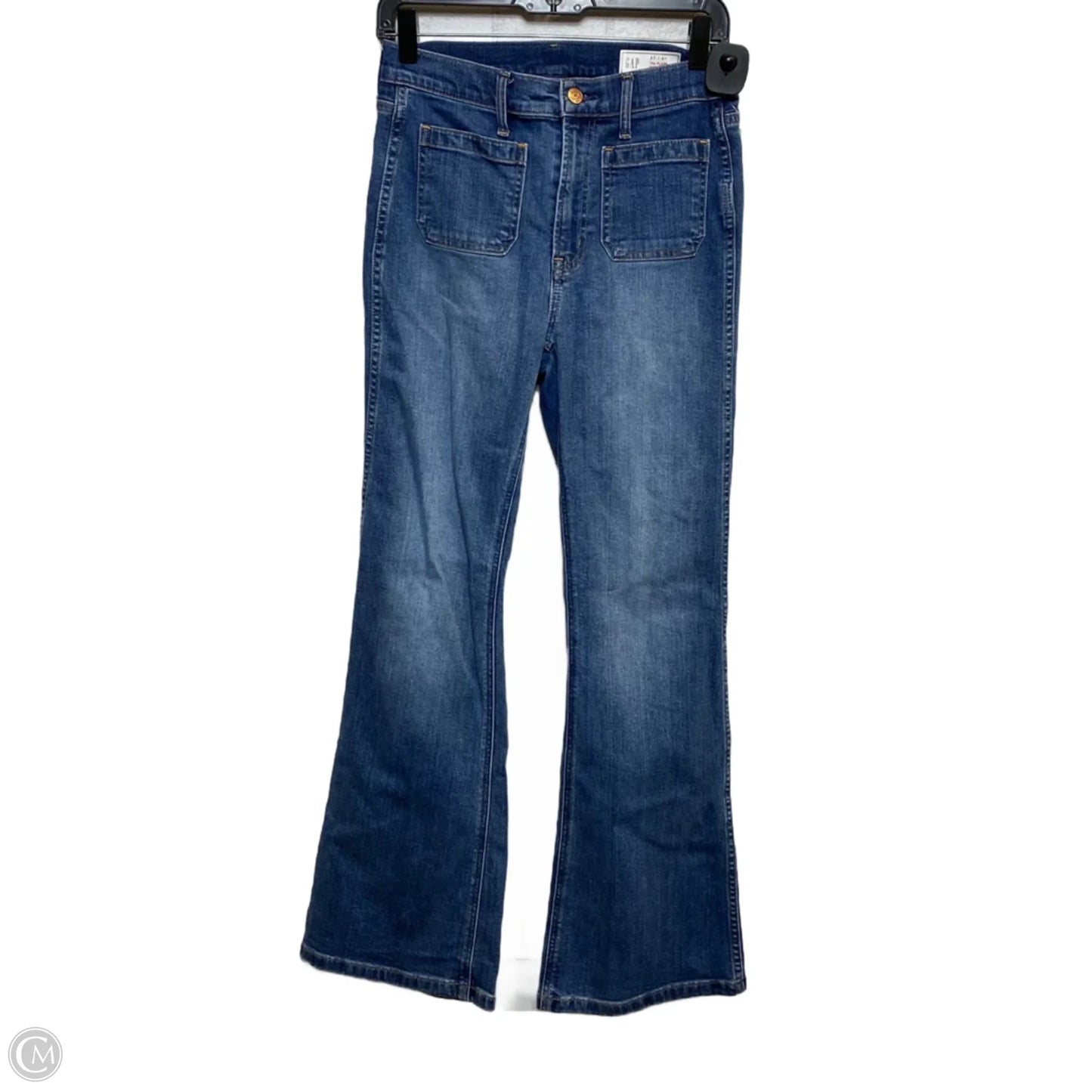 Jeans Flared By Gap In Blue Denim, Size: 4