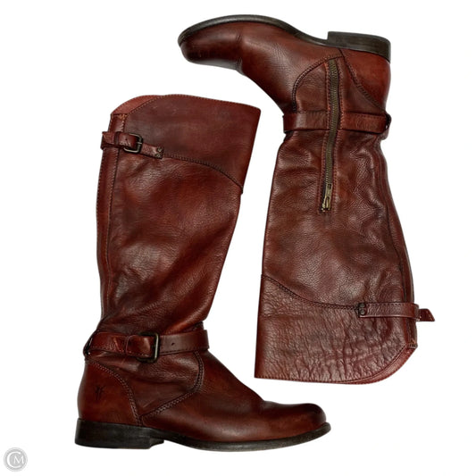 Boots Designer By Frye In Red, Size: 7