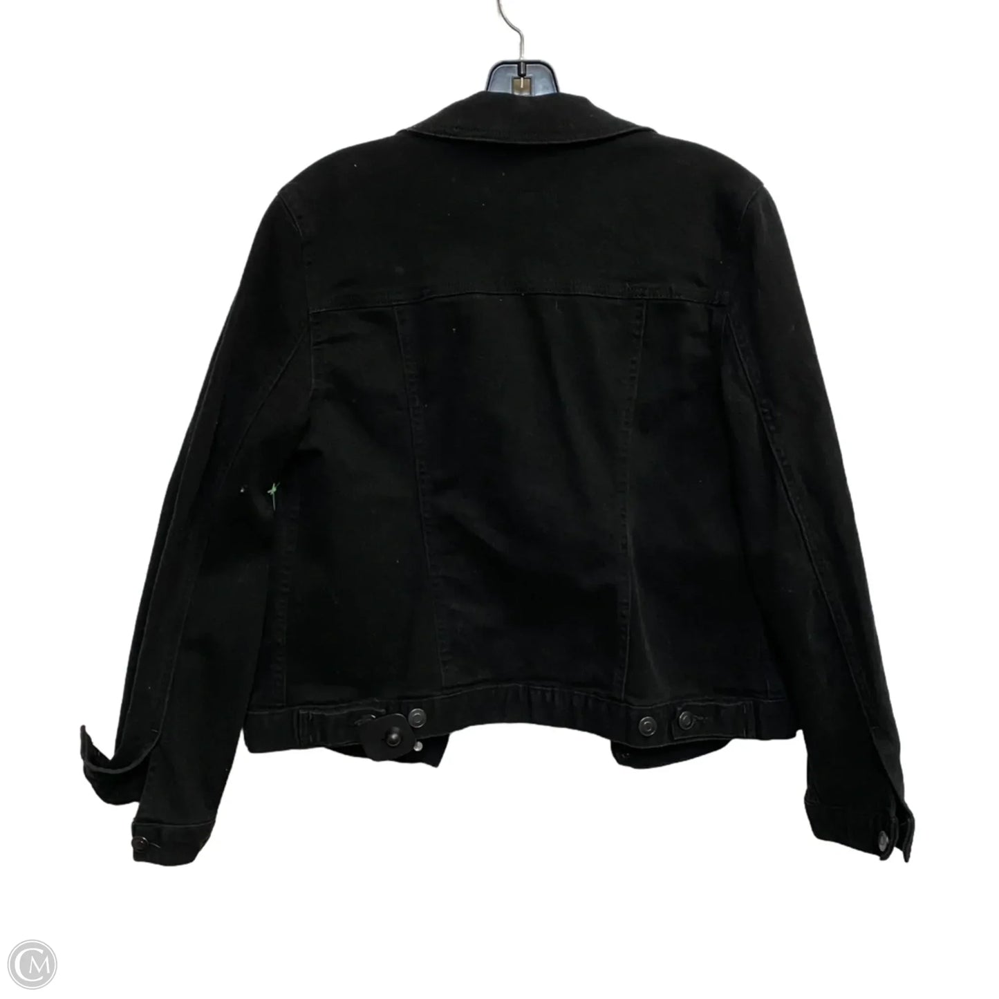Jacket Denim By Time And Tru In Black Denim, Size: M