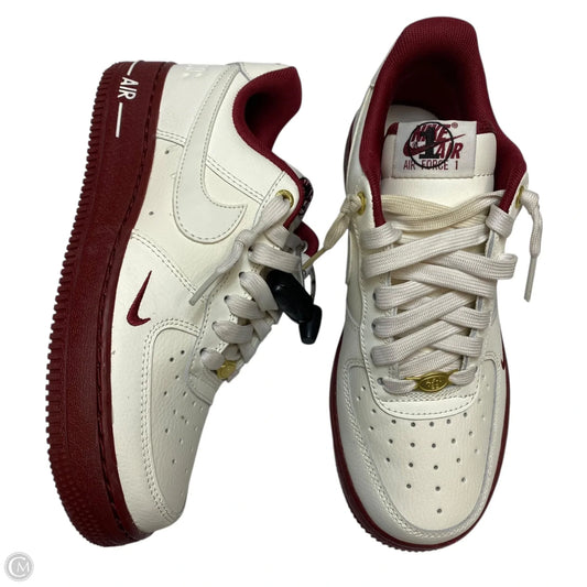 Shoes Sneakers By Nike In Cream & Red, Size: 6