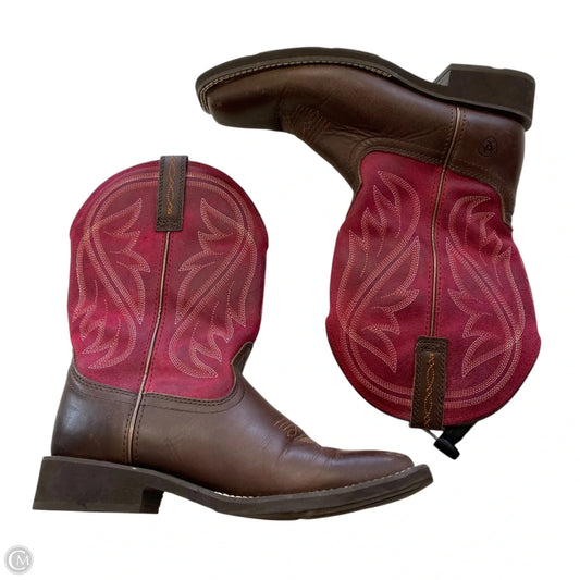 Boots Western By Ariat In Brown & Red, Size: 8.5