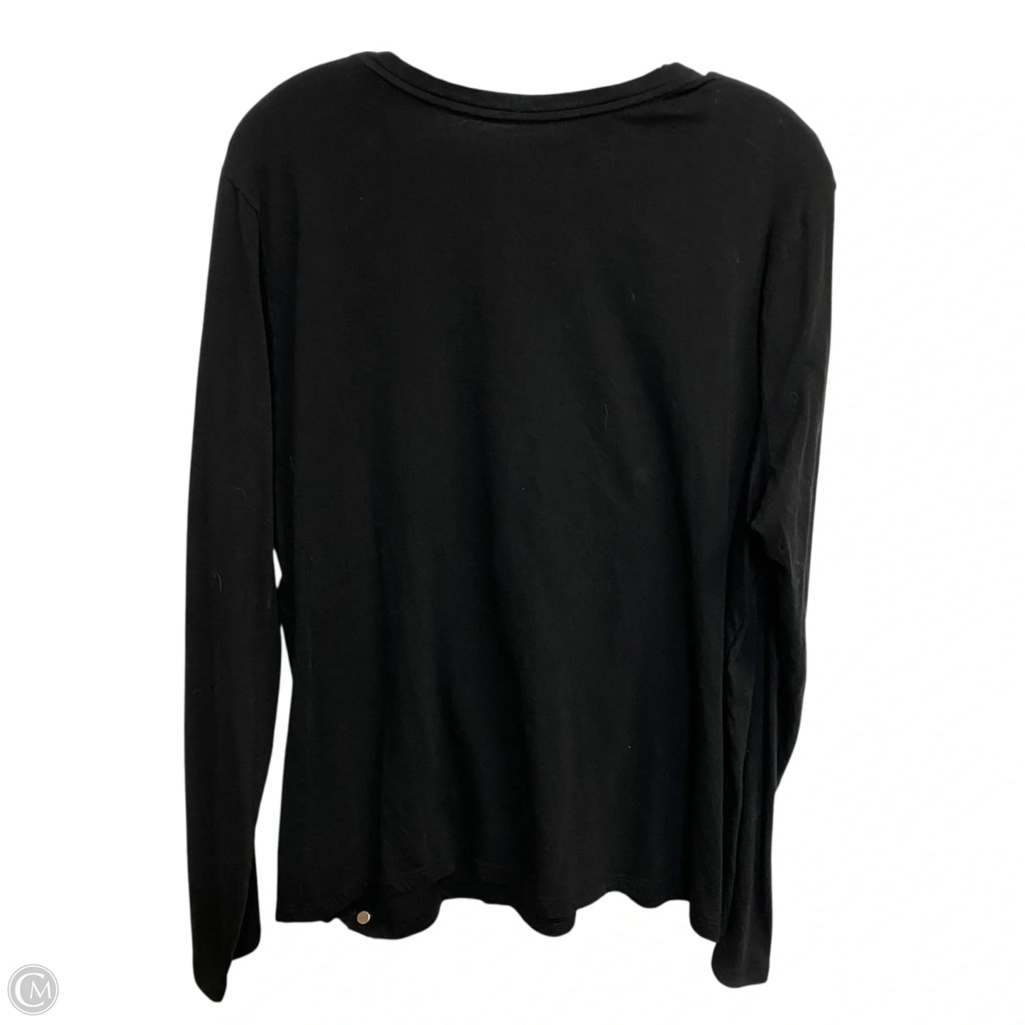 Top Long Sleeve Basic By Time And Tru In Black, Size: Xxl