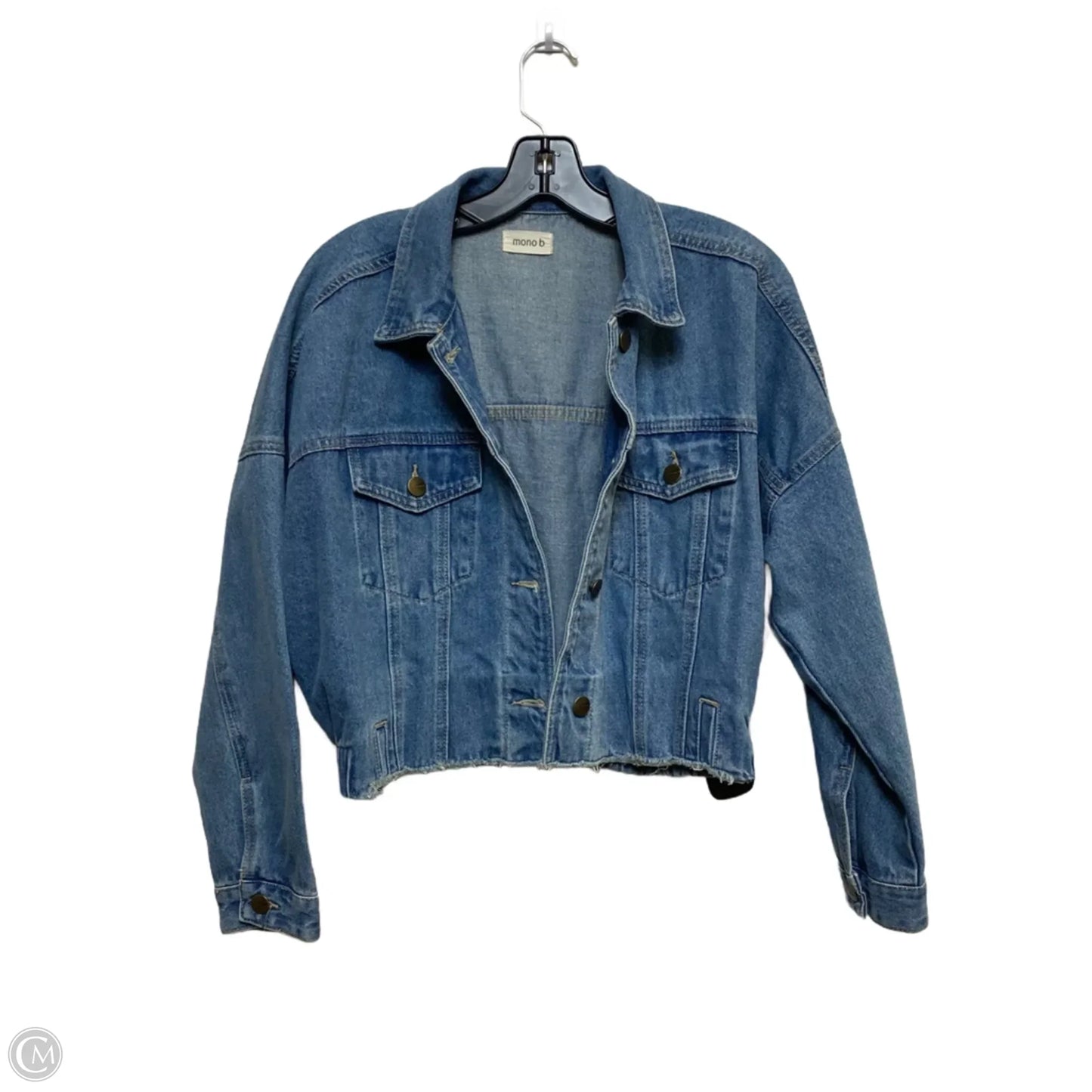 Jacket Denim By Mono B In Blue Denim, Size: S