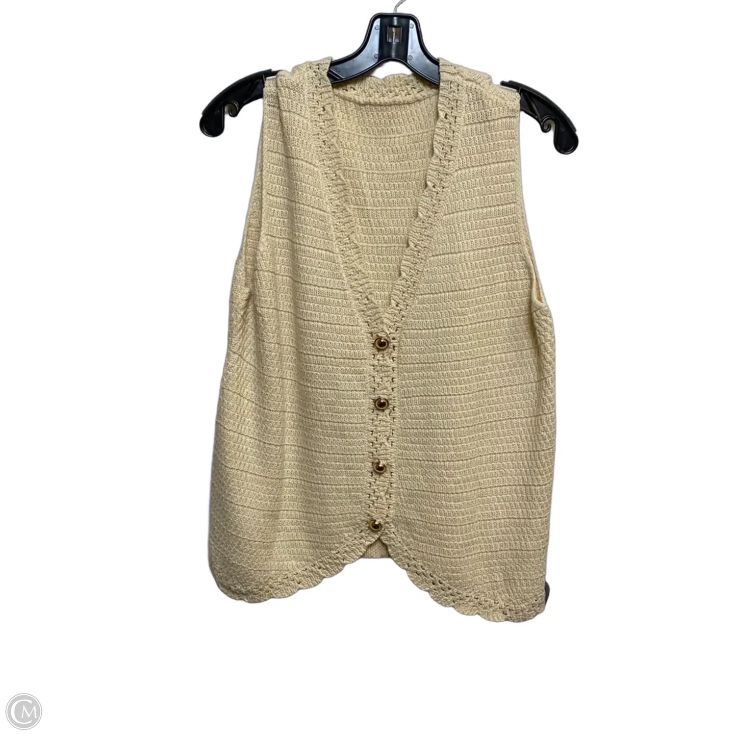 Top Sleeveless By Cmf In Beige, Size: L