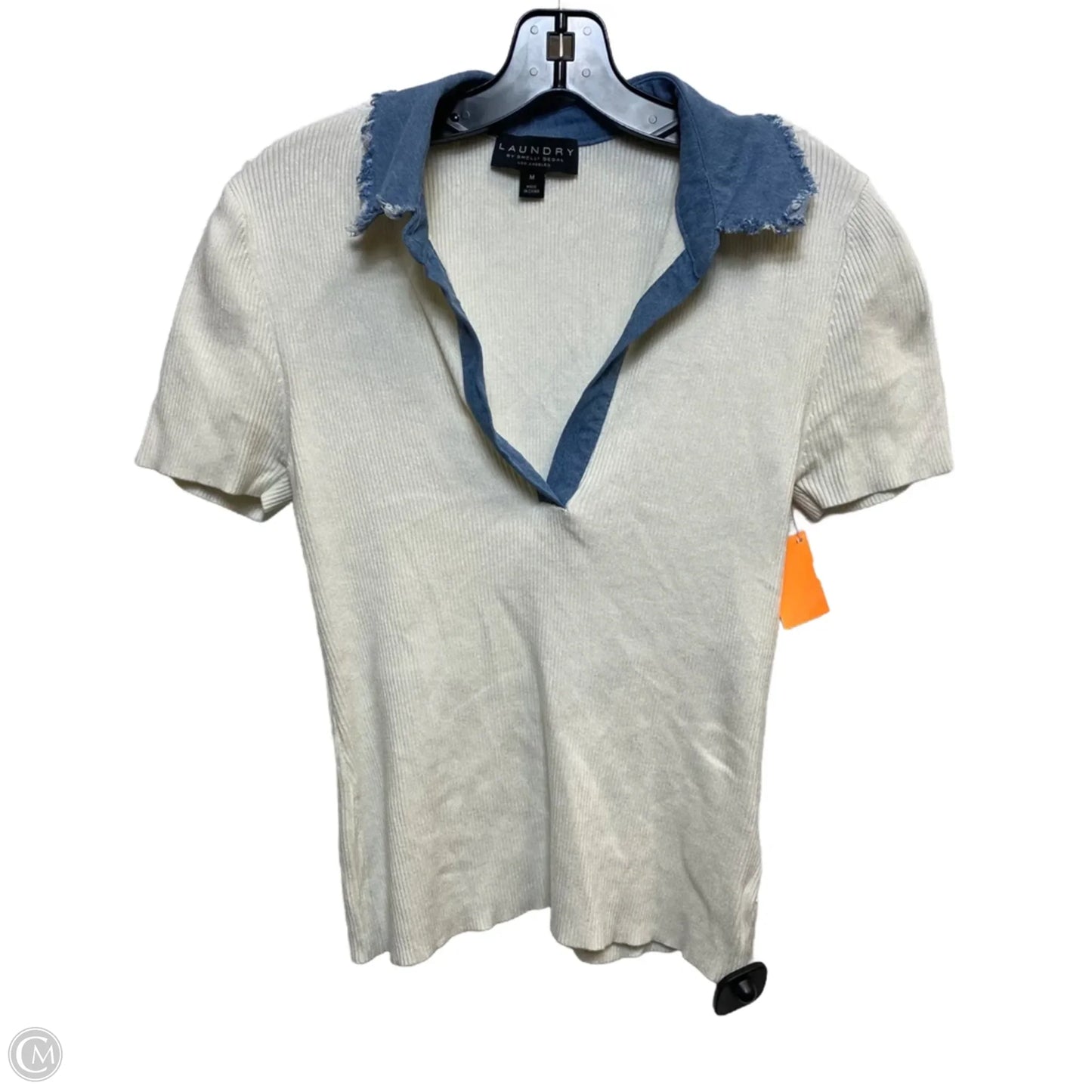 Top Short Sleeve By Laundry In Cream, Size: M