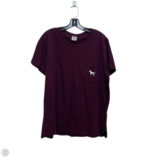 Top Short Sleeve Basic By Pink In Purple, Size: L