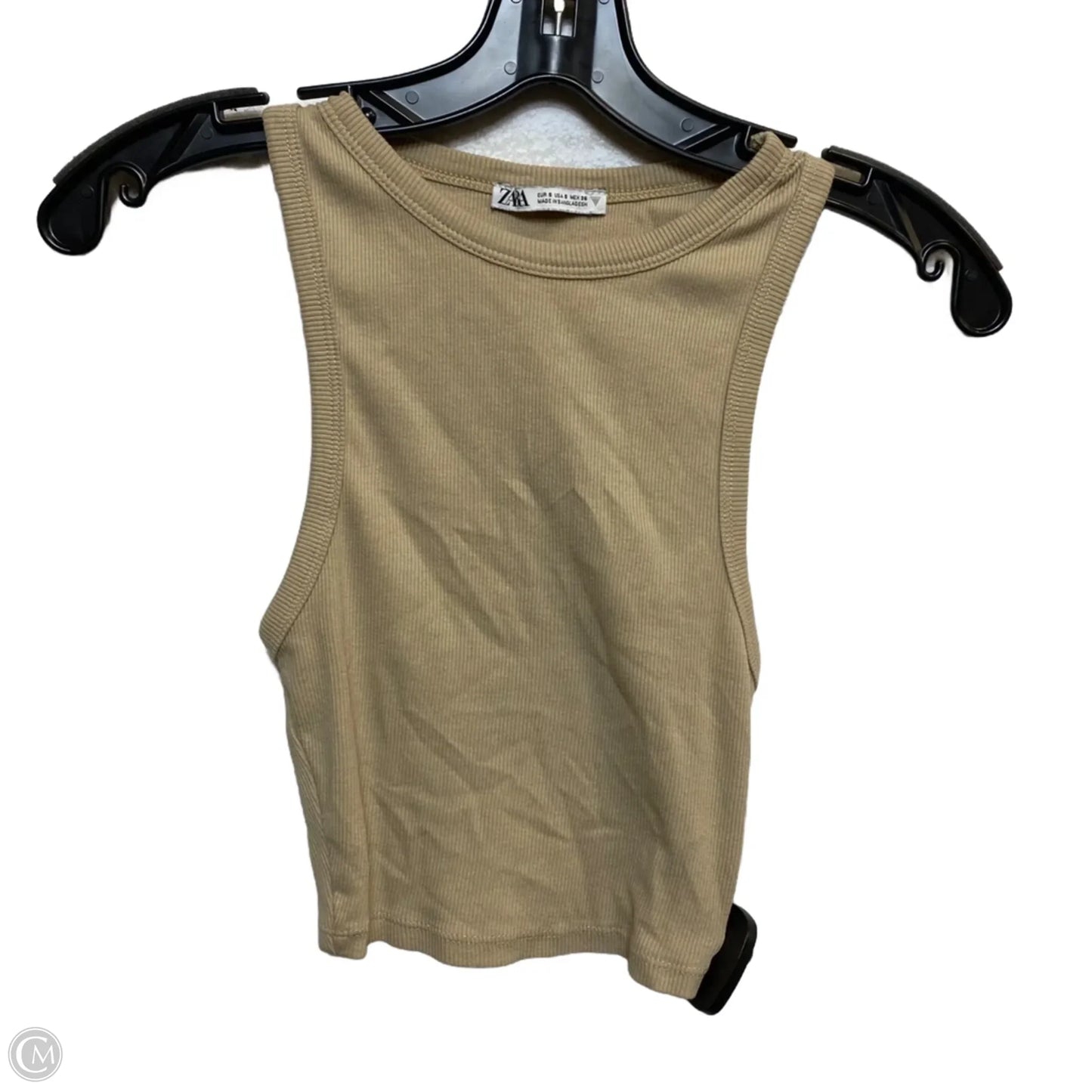 Top Sleeveless Basic By Zara In Tan, Size: S