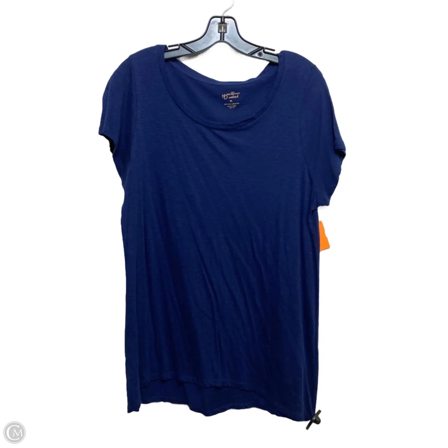 Top Short Sleeve Basic By New Directions In Blue, Size: Xl