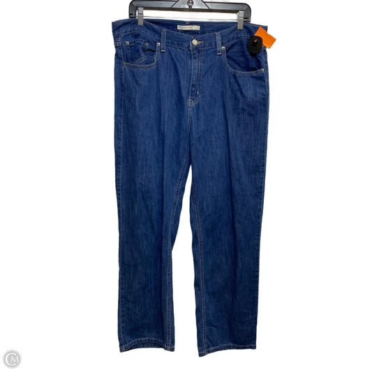 Jeans Straight By Levis In Blue Denim, Size: 14