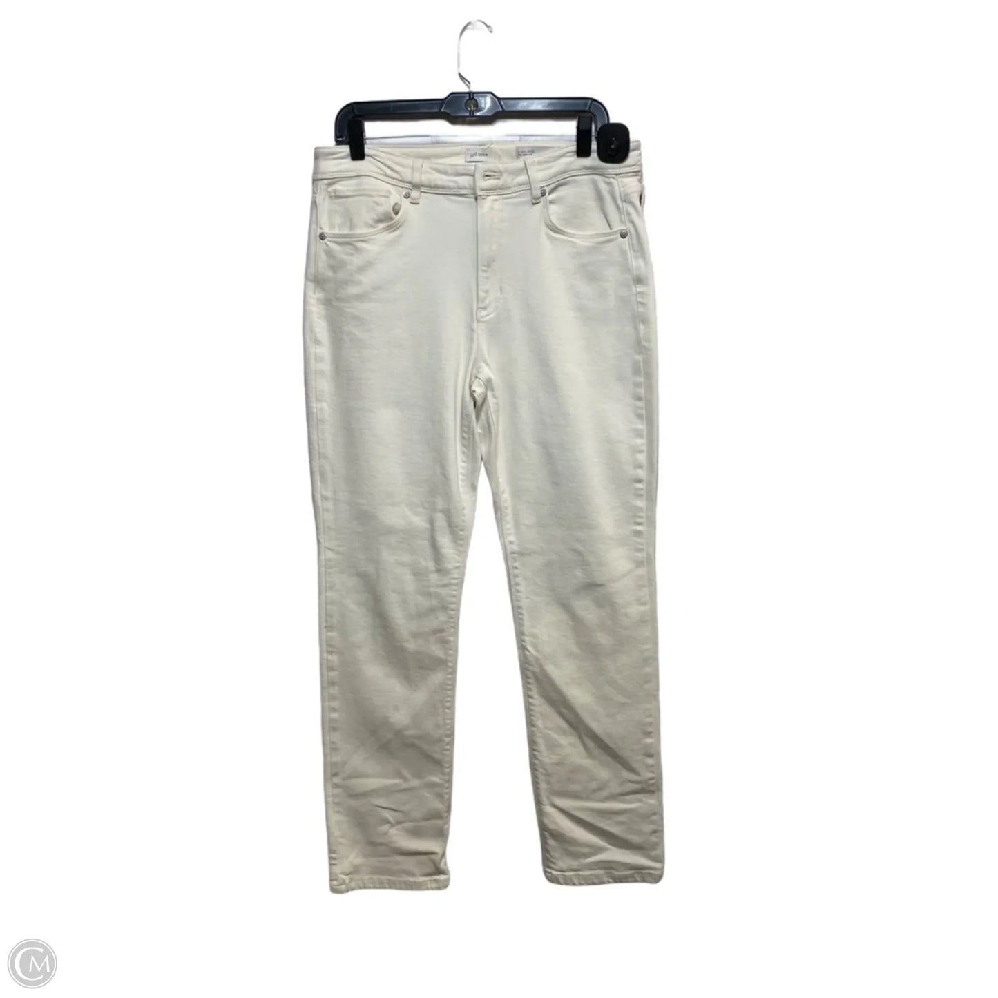 Jeans Straight By J. Jill In Cream Denim, Size: 10
