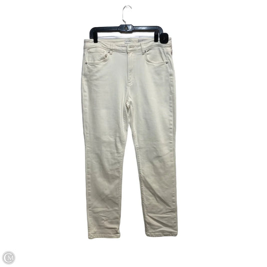 Jeans Straight By J. Jill In Cream Denim, Size: 10