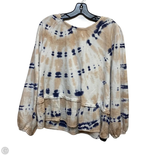 Top Long Sleeve By New Directions In Tie Dye Print, Size: L