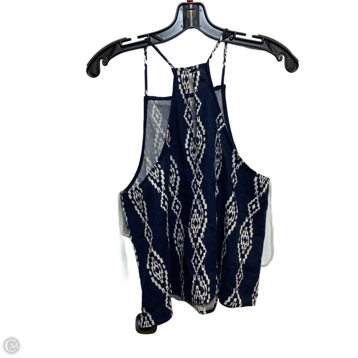 Top Sleeveless By Everly In Blue & White, Size: S