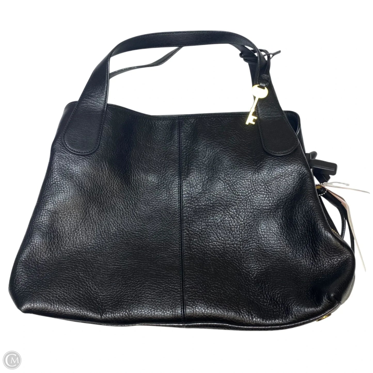 Handbag Leather By Fossil, Size: Medium
