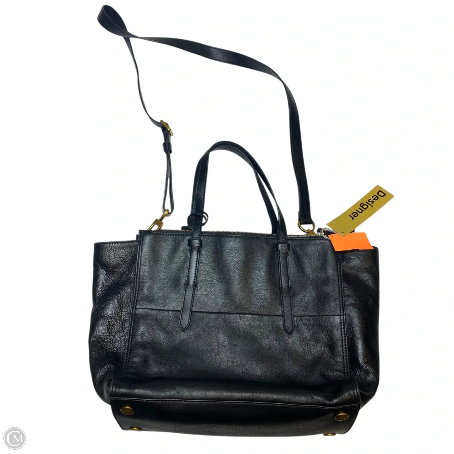 Handbag Leather By Fossil, Size: Large