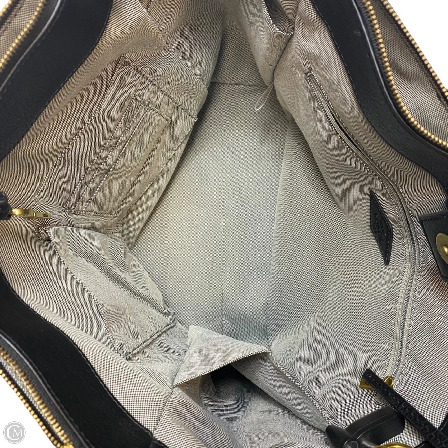 Handbag Leather By Fossil, Size: Large