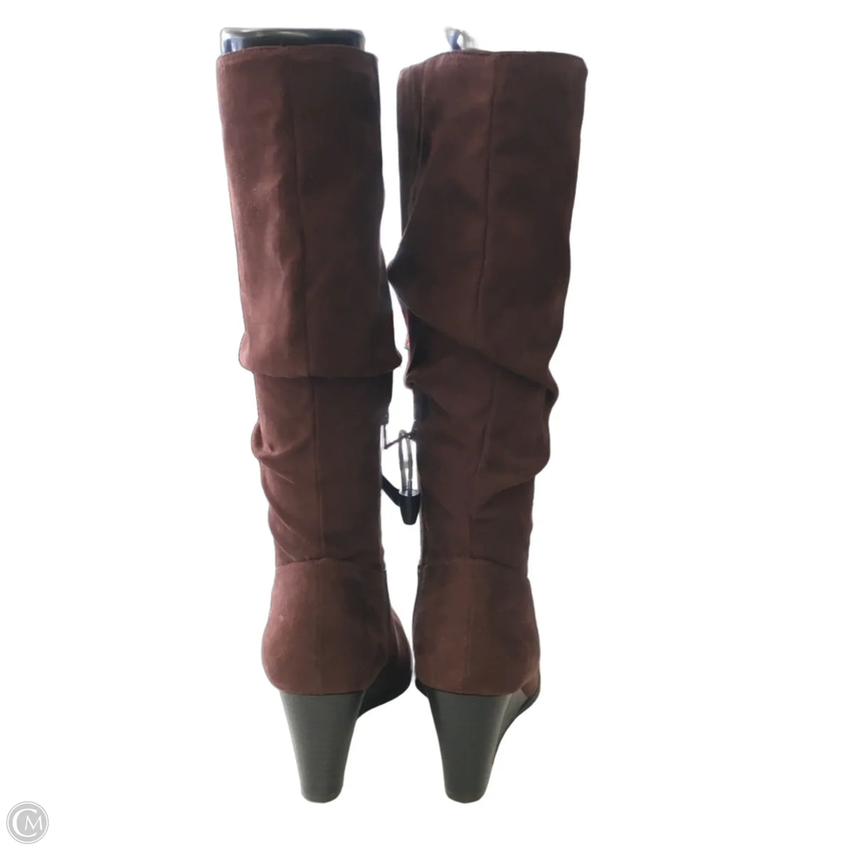 Boots Knee Heels By Ana In Brown, Size: 7.5