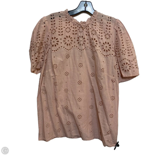 Top Short Sleeve By Boden In Pink, Size: L