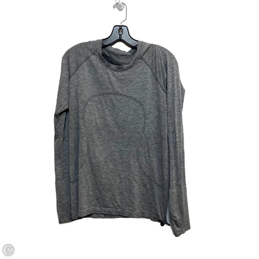 Athletic Top Long Sleeve Crewneck Designer By Lululemon In Grey, Size: M