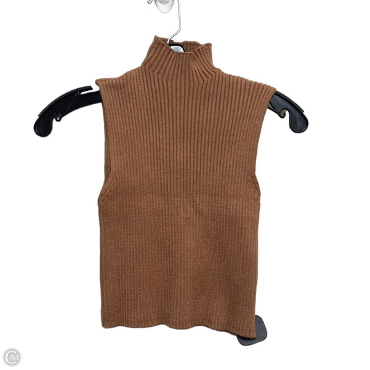 Top Sleeveless By Zara In Brown, Size: S