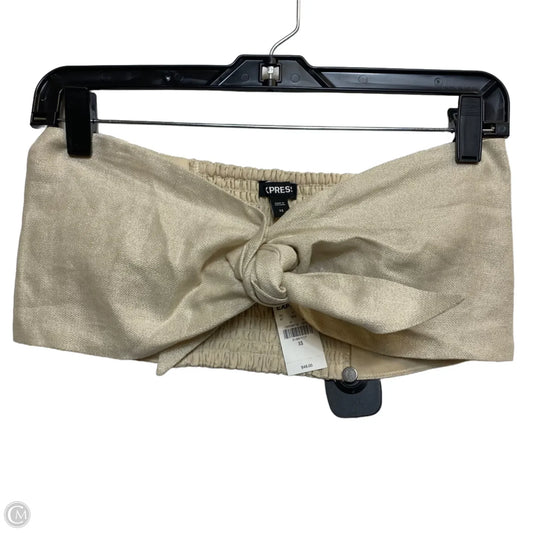 Top Sleeveless By Express In Gold, Size: Xs