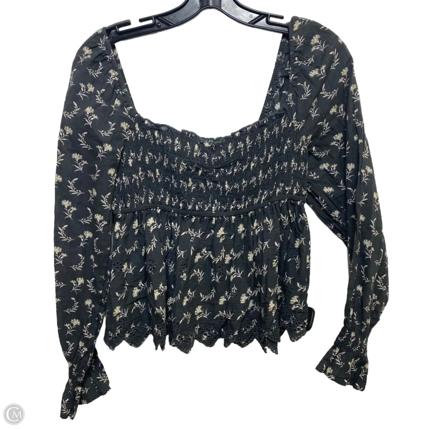 Top Long Sleeve By American Eagle In Grey, Size: S