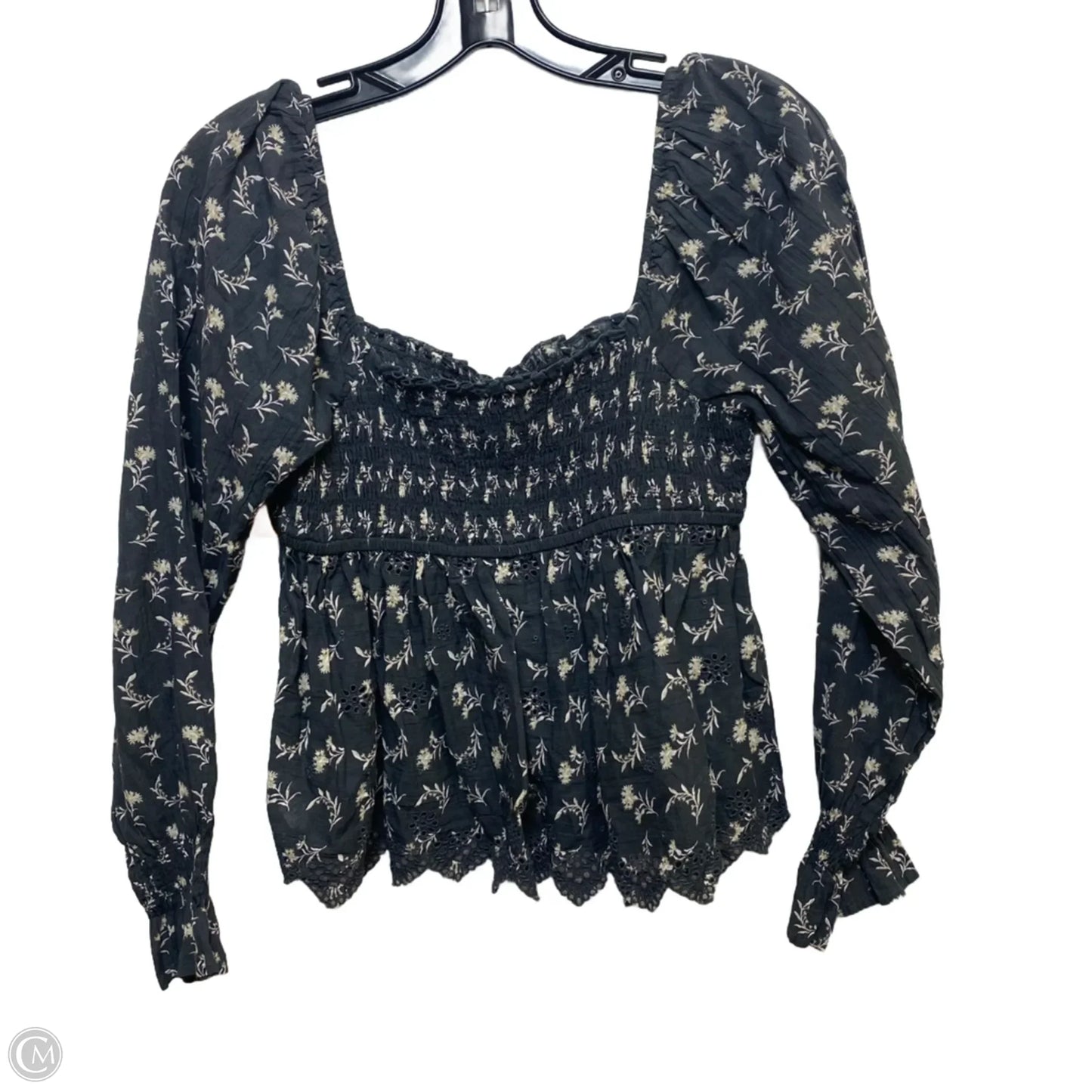 Top Long Sleeve By American Eagle In Grey, Size: S