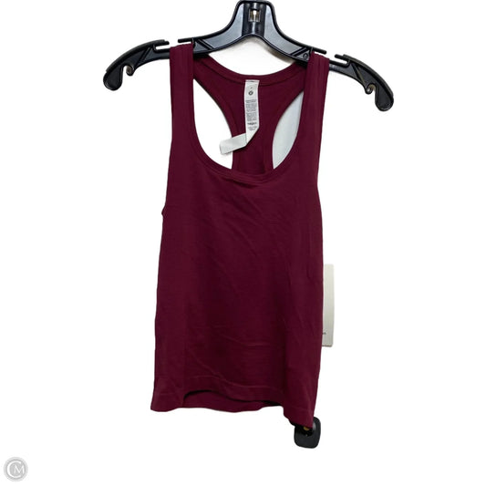 Athletic Tank Top By Lululemon In Red, Size: S