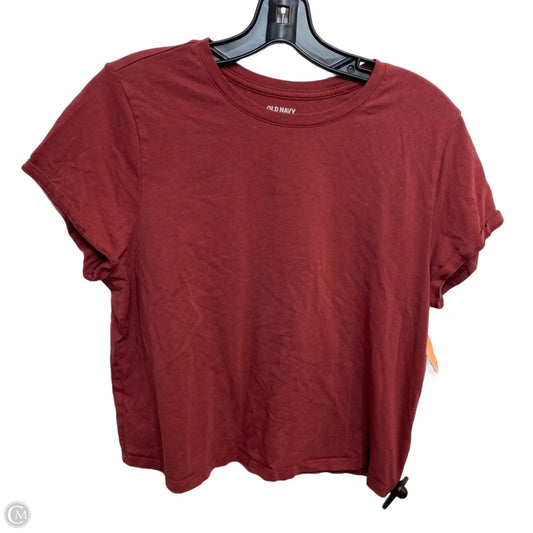 Top Short Sleeve Basic By Old Navy In Red, Size: Xl