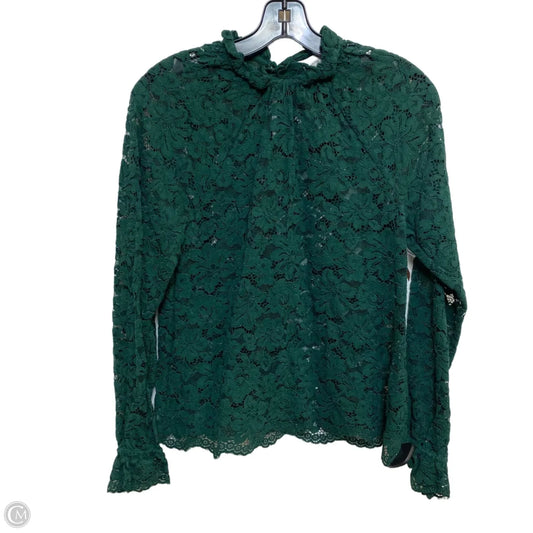 Top Long Sleeve By Hill House In Green, Size: Xs