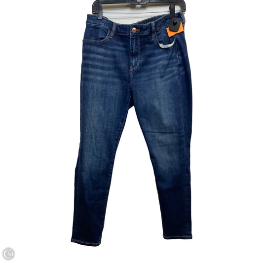 Jeans Skinny By American Eagle In Blue Denim, Size: 10