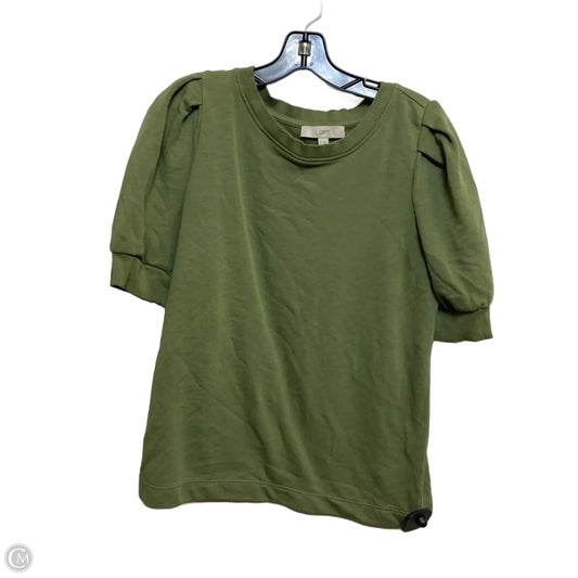 Top Short Sleeve By Loft In Green, Size: M