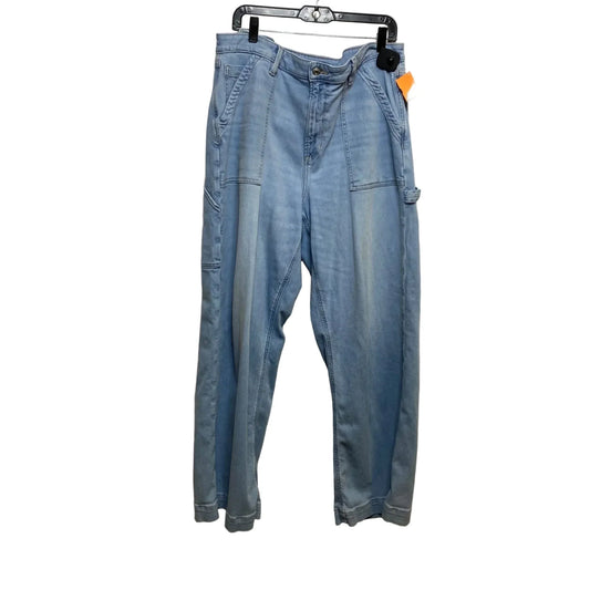 Jeans Wide Leg By American Eagle In Blue Denim, Size: 16