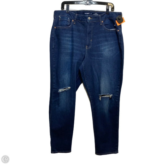 Jeans Straight By Old Navy In Blue Denim, Size: 16