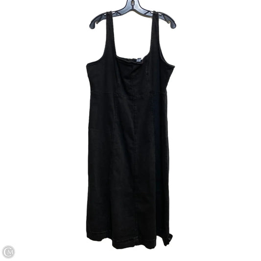 Dress Casual Midi By Old Navy In Black Denim, Size: Xl