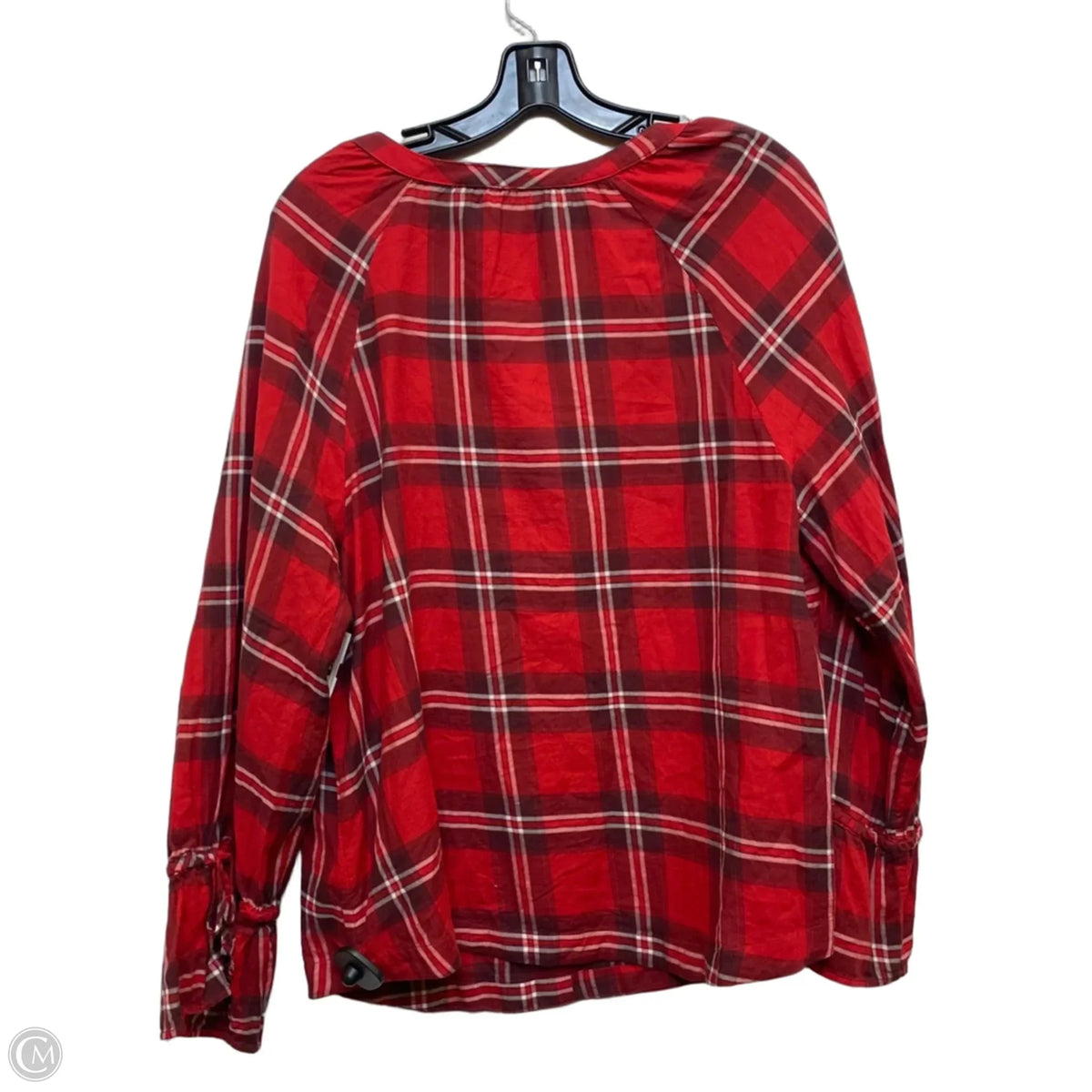 Top Long Sleeve By Talbots In Red, Size: L